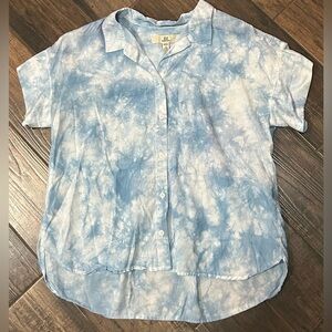 Thread & Supply Collared Tie-Dye Shirt Sz M
